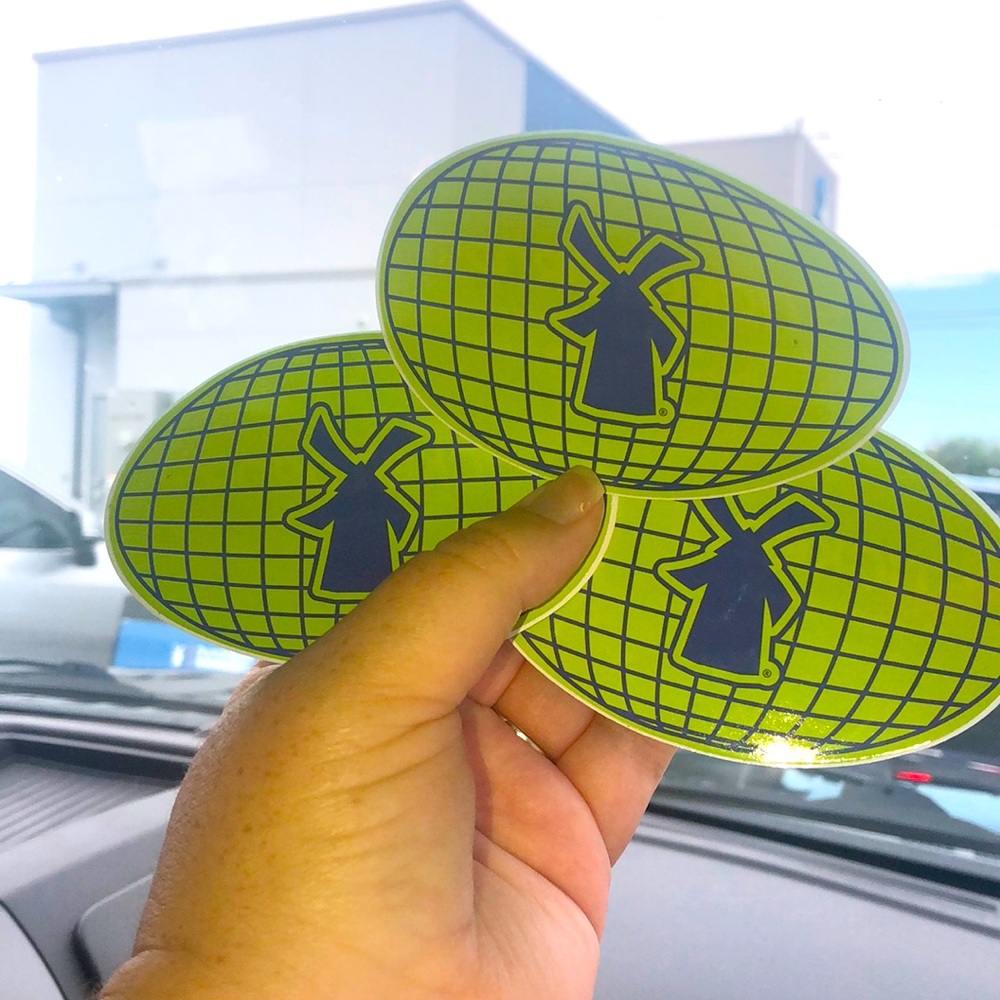 *NEW* Dutch Bros Sticker June 2022 Yellow Blue Windmill Oval set of 3